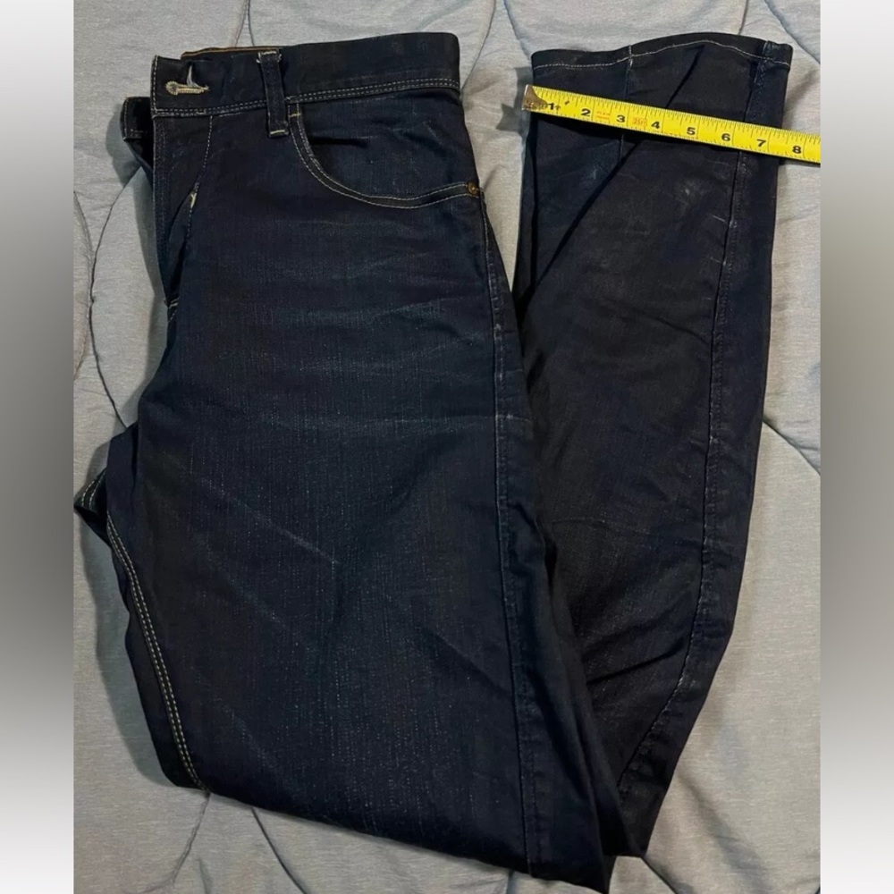 JACK AND JONES CORE Blue Arch Leg Button Fly Jeans